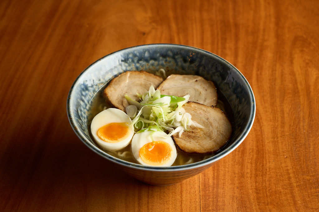 Tonkotsu Ramen — pork bone broth, char-siu, egg, scallion, wood ear mushroom