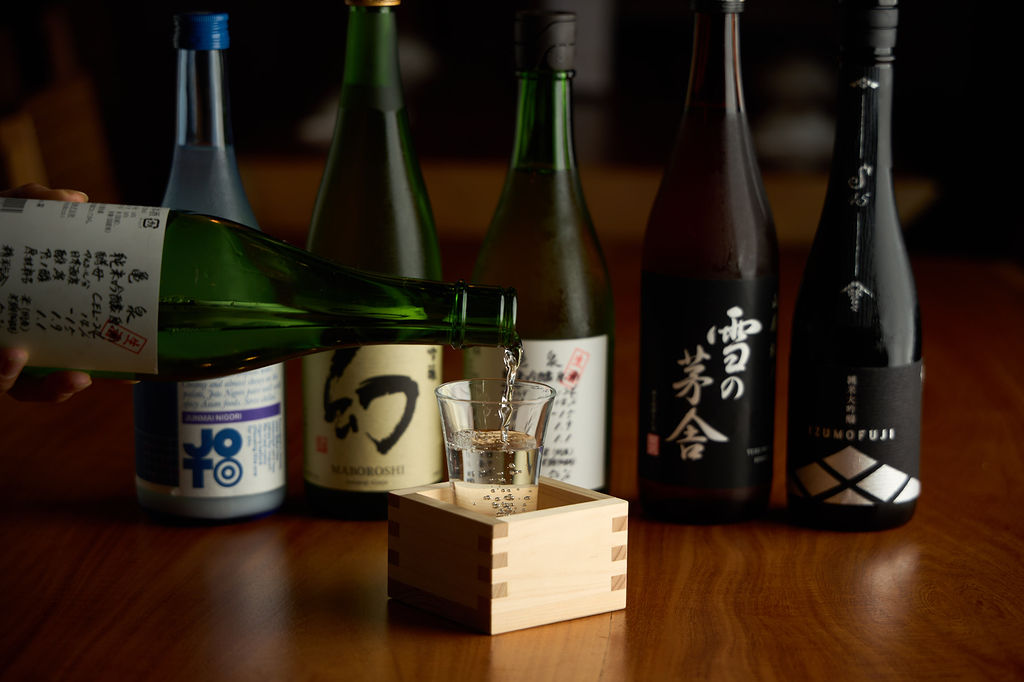 Premium Japanese sake at Anaba